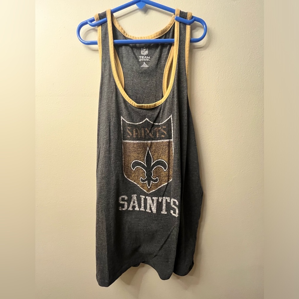 NFL apparel Saints Women’s razor back tank size large . Very comfortable